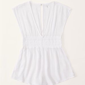 abercrombie kids swim coverup romper in white. Size 9/10.